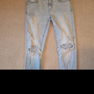 American Eagle Light Blue Distressed Jeans